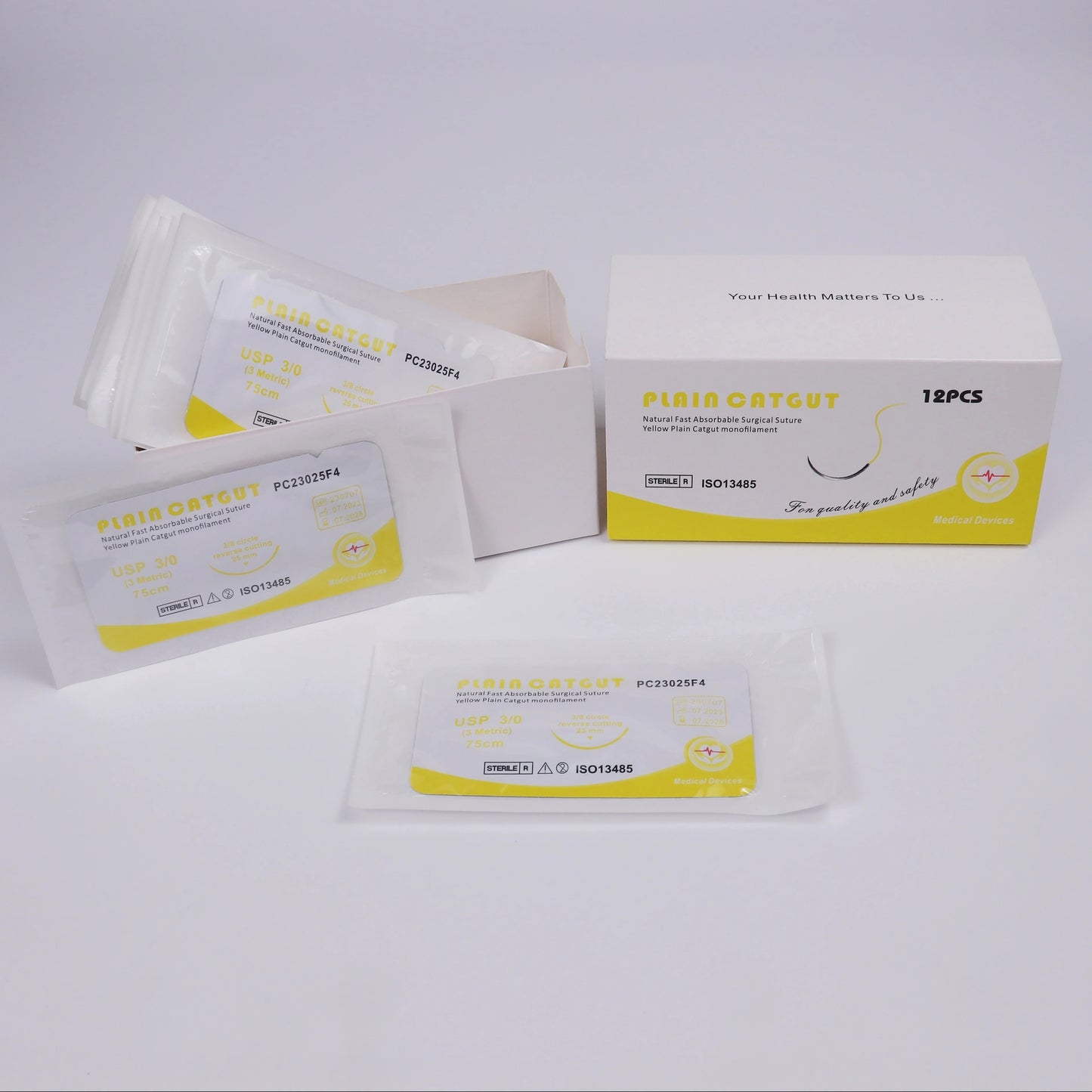 Good Quality CATGUT Surgical Suture Medical Surgical Suture With Needle Surgical Suture Kits Chromic/Plain CATGUT