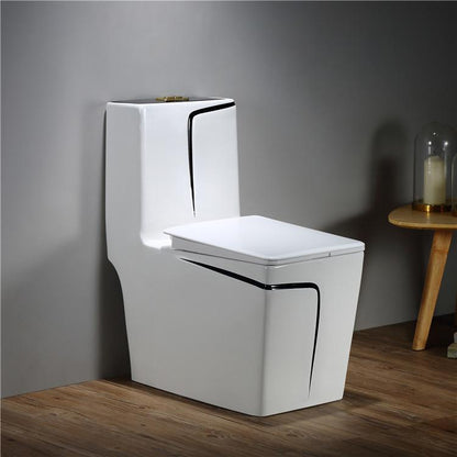 Modern sanitary ware water closet bathroom square water closet ceramic commode color square toilet bowl one piece wc toilet