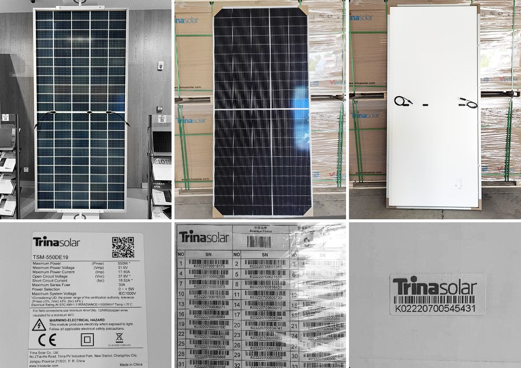 Trina Vertex Panel Solar N Type 600W 650W 670W 700W Bifacial Solar Panels Half Cut Panneau Solaire Trina