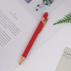 Golden Rose Stylus Ball Pen Soft Touch Rubber Pen With Customized Logo Printing