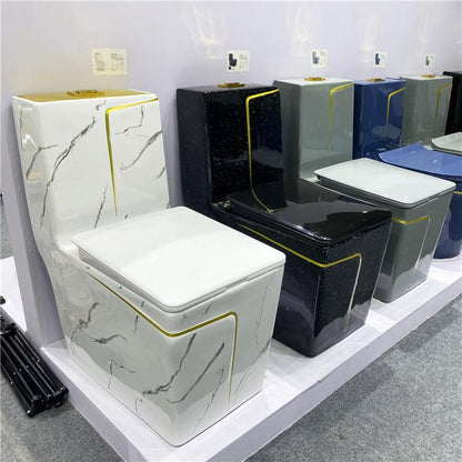 Modern sanitary ware water closet bathroom square water closet ceramic commode color square toilet bowl one piece wc toilet