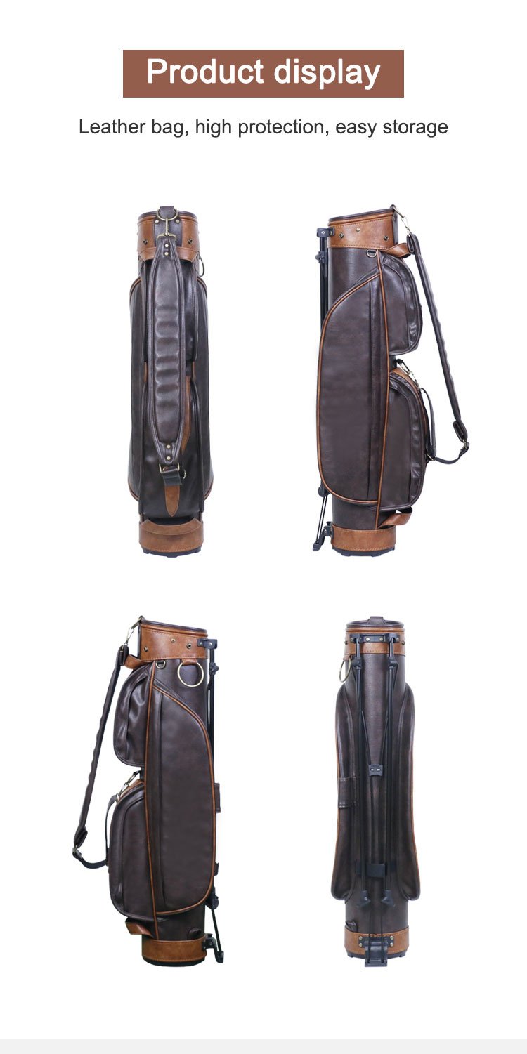 Konday Hot Sale Custom logo Golf Stand carry Bag synthetic leather golf bags