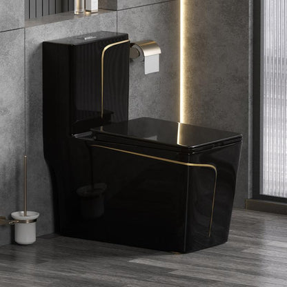 Modern sanitary ware water closet bathroom square water closet ceramic commode color square toilet bowl one piece wc toilet