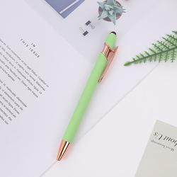 Golden Rose Stylus Ball Pen Soft Touch Rubber Pen With Customized Logo Printing