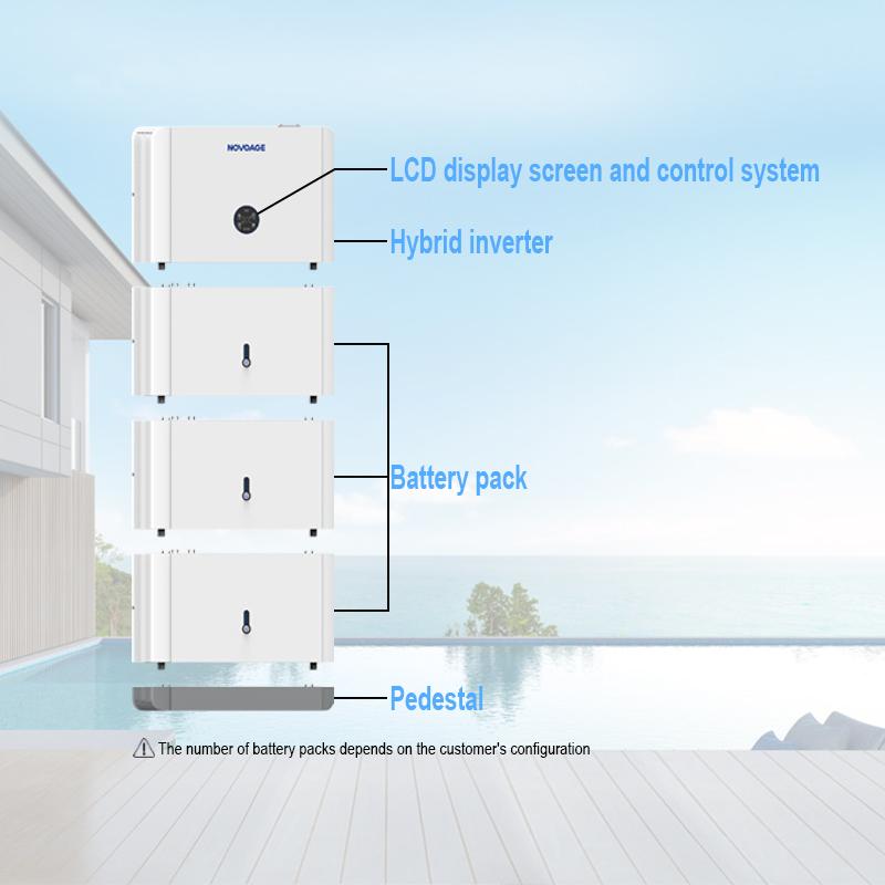 4600W Residential Hybrid Off Grid With 48V 10KWH Lithium Battery Stack Solar Power System For Home ESS Solar Power System