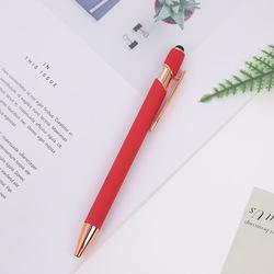 Golden Rose Stylus Ball Pen Soft Touch Rubber Pen With Customized Logo Printing