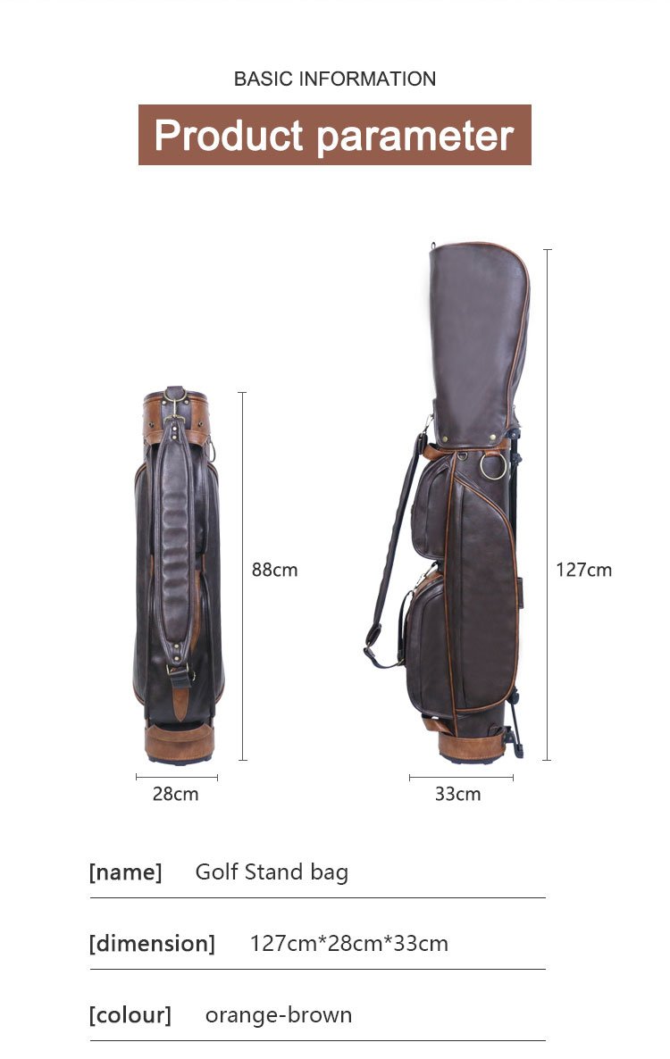 Konday Hot Sale Custom logo Golf Stand carry Bag synthetic leather golf bags