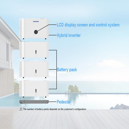 4600W Residential Hybrid Off Grid With 48V 10KWH Lithium Battery Stack Solar Power System For Home ESS Solar Power System