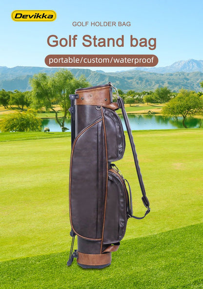 Konday Hot Sale Custom logo Golf Stand carry Bag synthetic leather golf bags