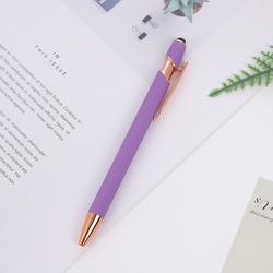 Golden Rose Stylus Ball Pen Soft Touch Rubber Pen With Customized Logo Printing