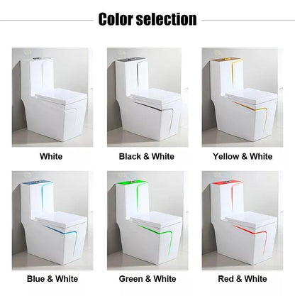 Modern sanitary ware water closet bathroom square water closet ceramic commode color square toilet bowl one piece wc toilet