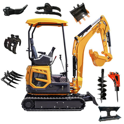 Free Shipping EPA Excavator 3.5 Ton  Crawler Digger Farm Used Minibagger 1 Ton Mini Excavator Machine For Sale