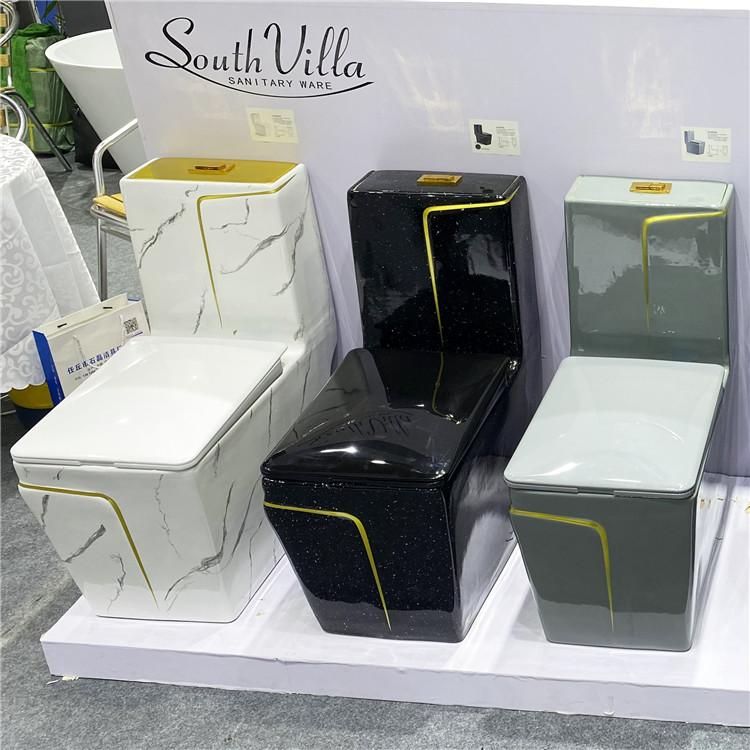 Modern sanitary ware water closet bathroom square water closet ceramic commode color square toilet bowl one piece wc toilet