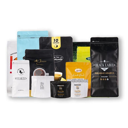 Hot Selling Eco-Friendly Recyclable Coffee Bags Protein Powder Bag Customized Zipper Mylar Stand Up Pouches Packaging For Food