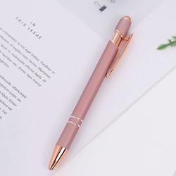 Golden Rose Stylus Ball Pen Soft Touch Rubber Pen With Customized Logo Printing